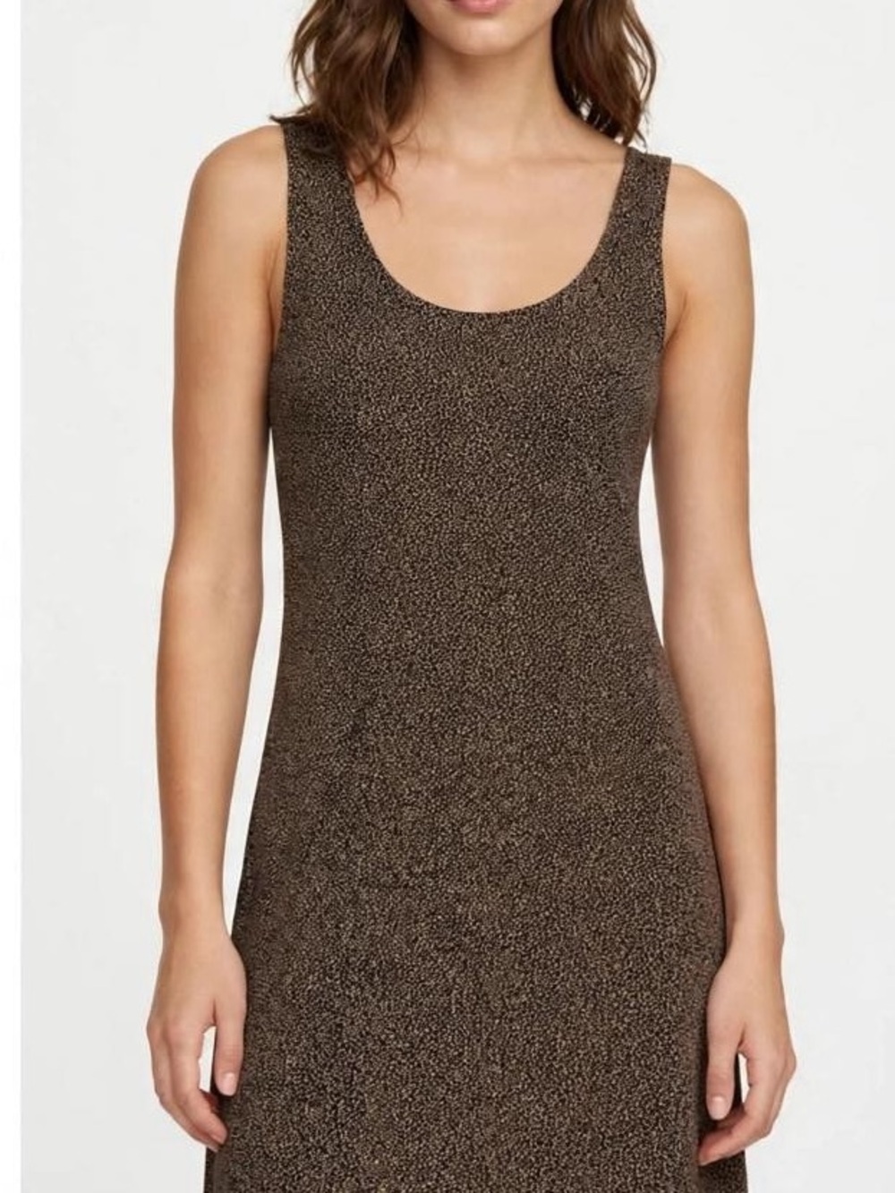 All That Jazz Brown Metallic Mini Dress